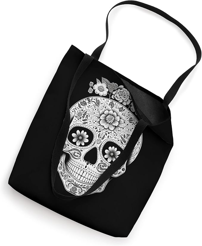 Camisas De Calaveras Mexican Skull Tote Bag - Unique Dia de los Muertos Design