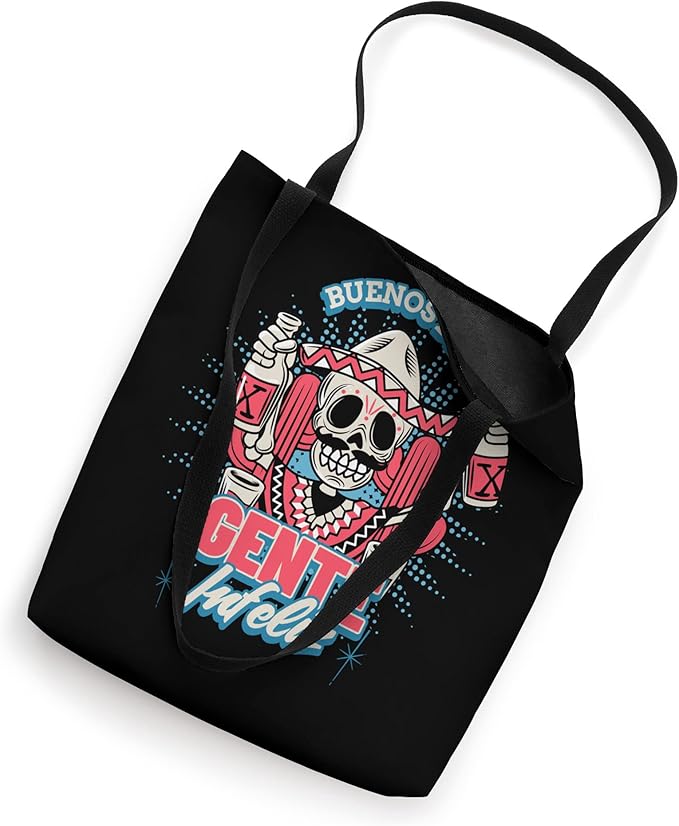 Buenos Dias Gente Infeliz Funny Chicano Hombre Mexican Tote Bag - Unique Hispanic Art