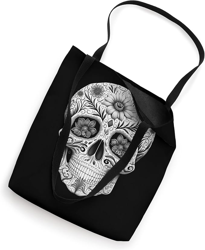 Mexican Skull Art Dia de los Muertos Tote Bag - Day of the Dead Design