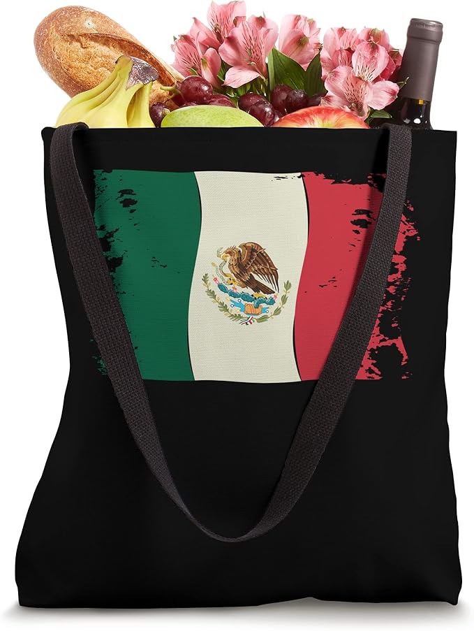 Vintage Mexico Flag Bandera Mexicana T-Shirt and Tote Bag