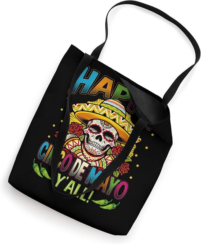 Cinco de Mayo Party Tote Bag - Happy Cinco de Mayo Y'All Design