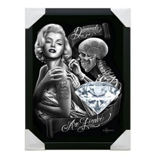 Diamonds - Small Framed Canvas Art - 12" x 16"