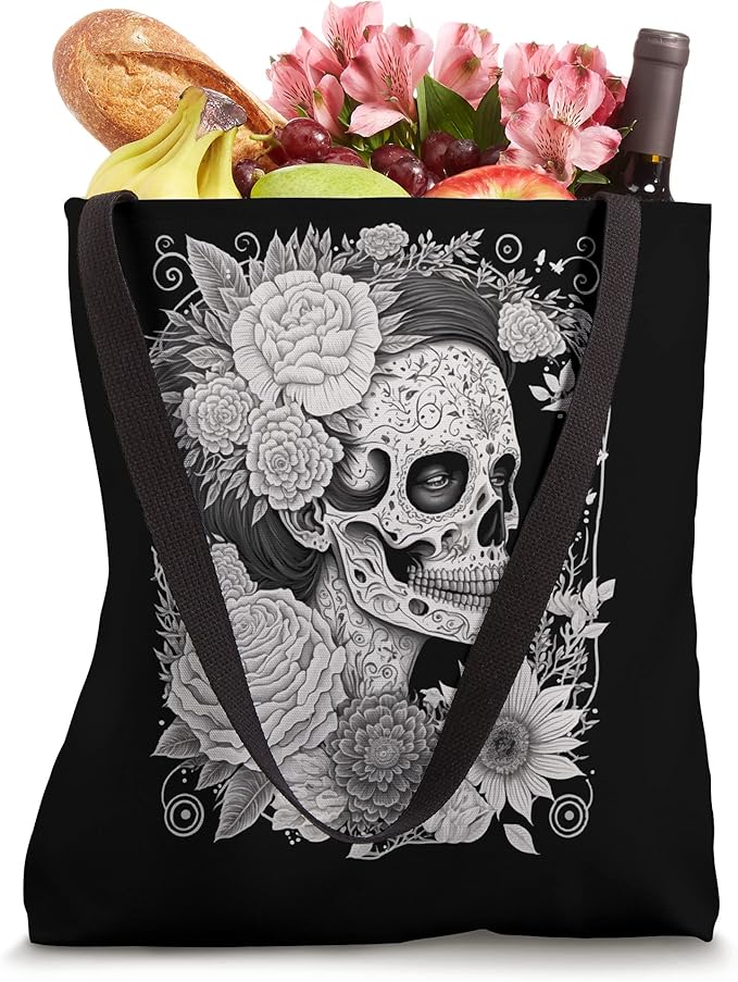 Catrina Sugar Skull Calaveras Dia De Los Muertos Mexico Tote Bag - Mexican Day of the Dead Design