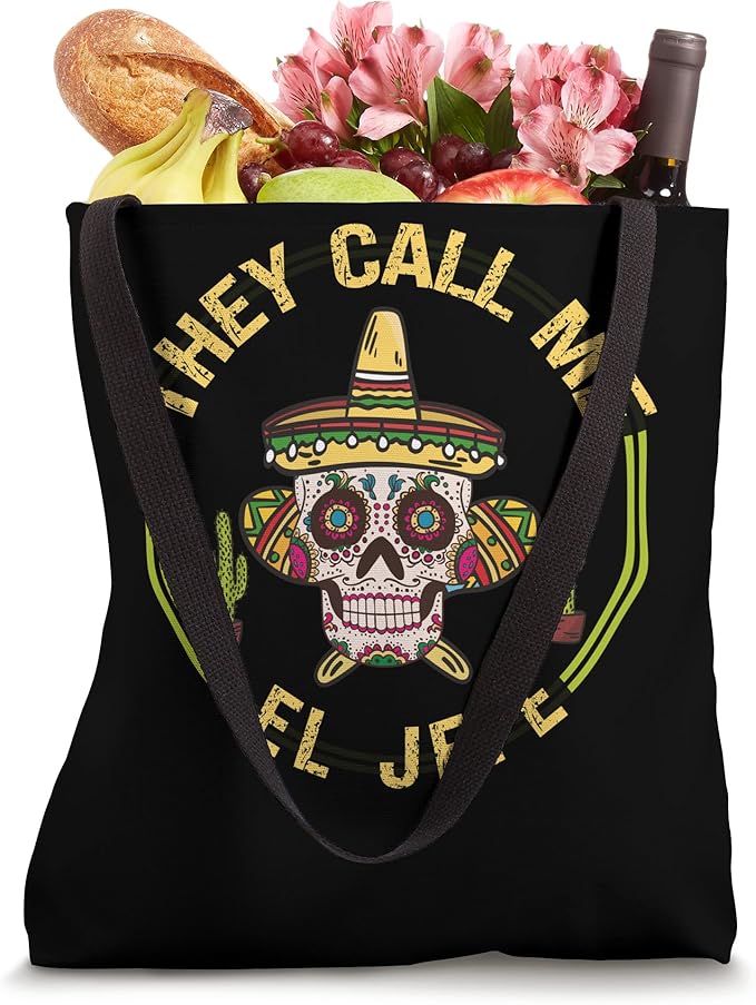 Mexican Cinco De Mayo Party Sombrero Skull Tote Bag - Festive and Fun Accessories