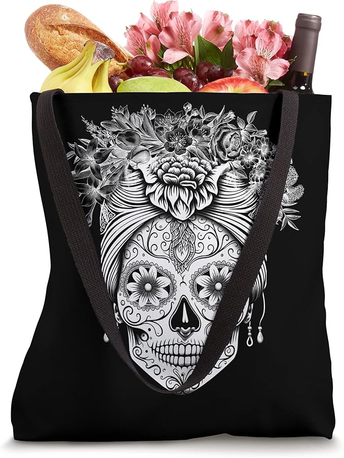 Mexican Dia De Los Muertos Calaveras De Azucar Sugar Skull Tote Bag