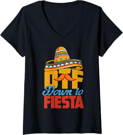 Women's Cinco de Mayo Fiesta V-Neck T-Shirt – Mexican Party Shirt