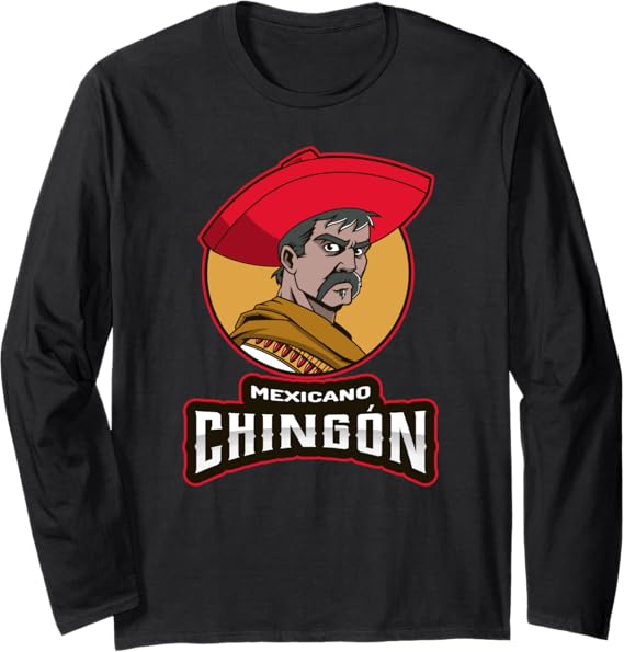 Mexicano Chingon Chicano Hombre Mexican Men Long Sleeve T-Shirt - Stylish Graphic Tee for Men