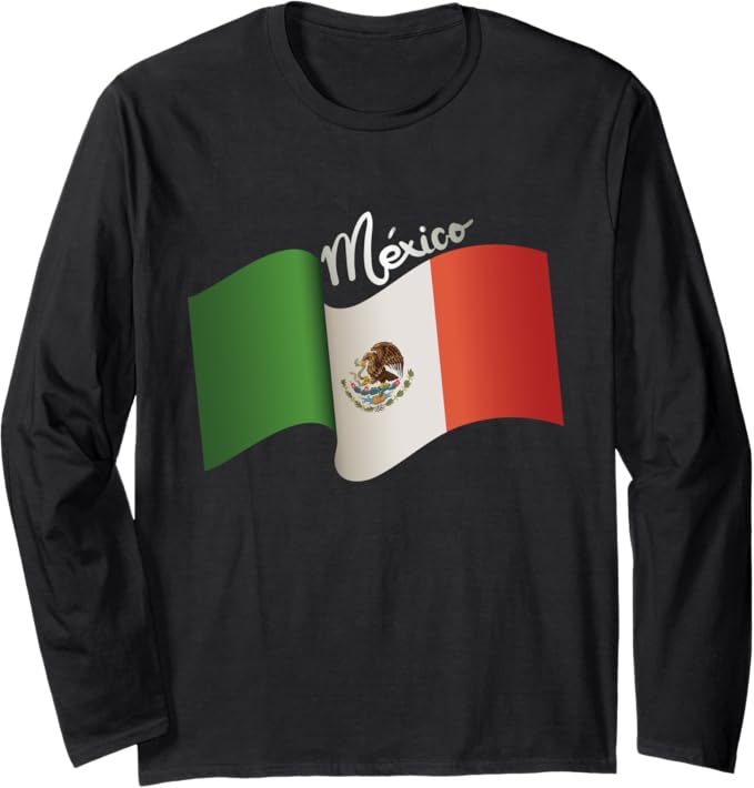 Vintage Mexican Flag Retro Bandera Mexicana Mexico Long Sleeve Shirt - Mexican Pride Apparel