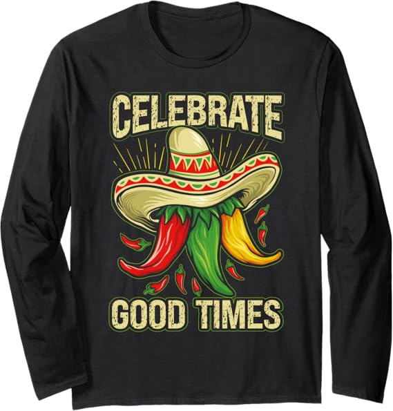 Cinco de Mayo Mexican Party Long Sleeve T-Shirt for Men & Women