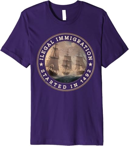 llegal Immigration Began in 1492 - Mexican Latin Pride Fun Men T-Shirt