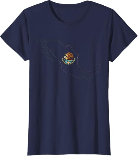 Mexican Flag Women T-Shirt with Escudo Nacional de México and Map – Show Your Mexican Pride