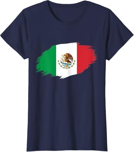 Mexico Flag Women T-Shirt | Camiseta Bandera Mexicana for Patriotic Style
