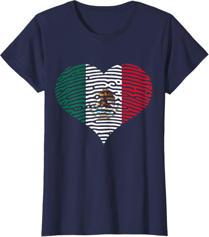 Mexican Flag Heart DNA Women T-Shirt – Bandera Corazón Design