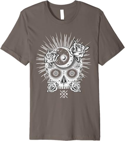 Premium Mexican Occult Sugar Skull Men T-Shirt | Dia De Los Muertos Apparel