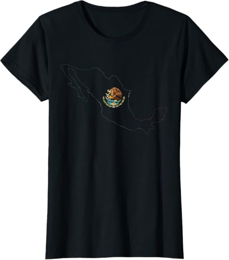 Mexican Flag Women T-Shirt with Escudo Nacional de México and Map – Show Your Mexican Pride