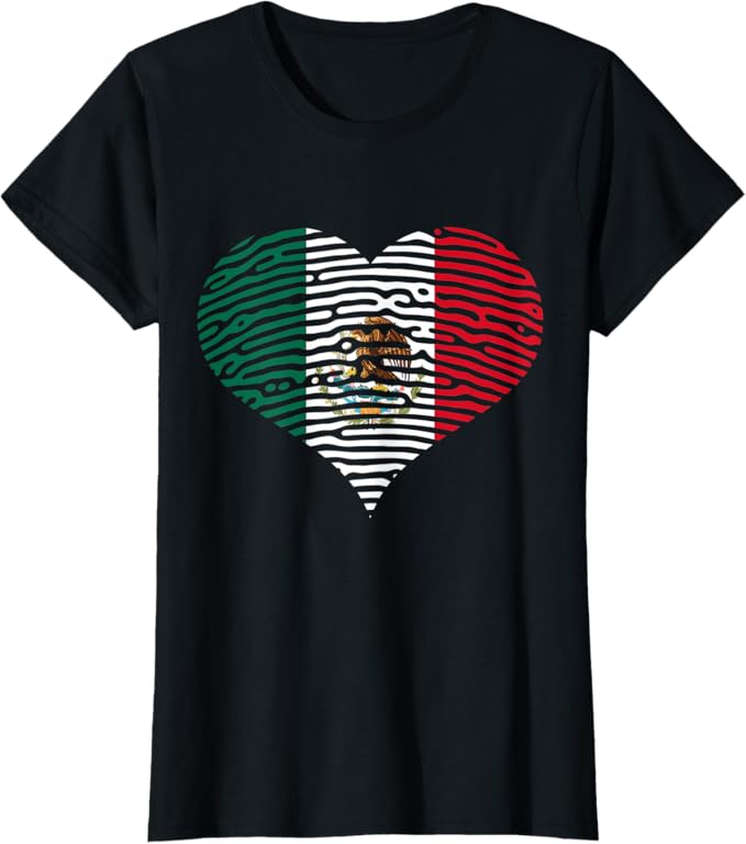 Mexican Flag Heart DNA Women T-Shirt – Bandera Corazón Design