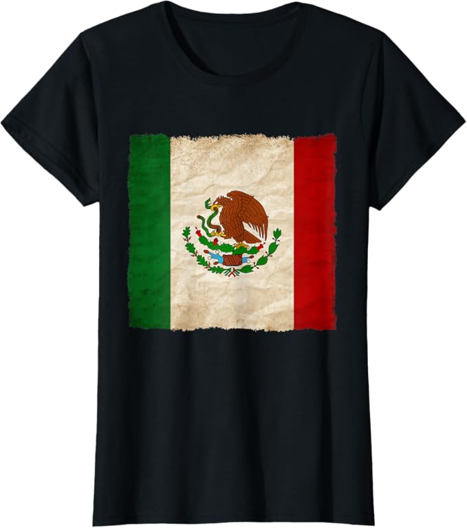 Vintage Mexican Flag Women T-Shirt – Mexico Pride Camiseta for Proud Mexicans