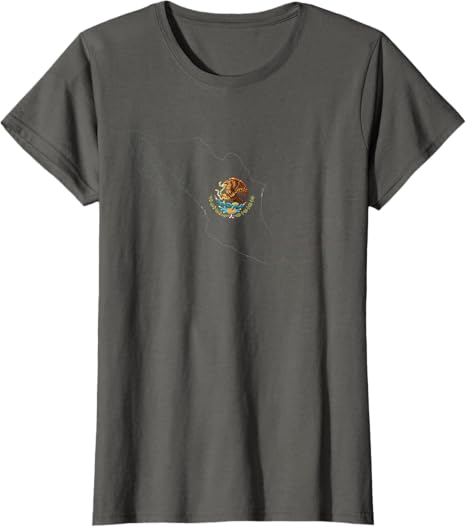 Mexican Flag Women T-Shirt with Escudo Nacional de México and Map – Show Your Mexican Pride
