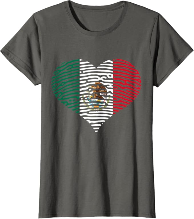 Mexican Flag Heart DNA Women T-Shirt – Bandera Corazón Design