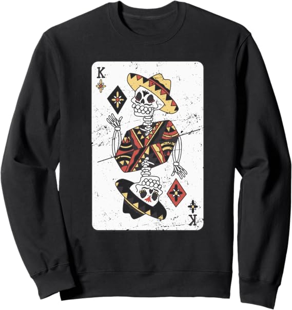 Vintage Mexican Chicano Card Sweatshirt with Hombre Con Sombrero Design