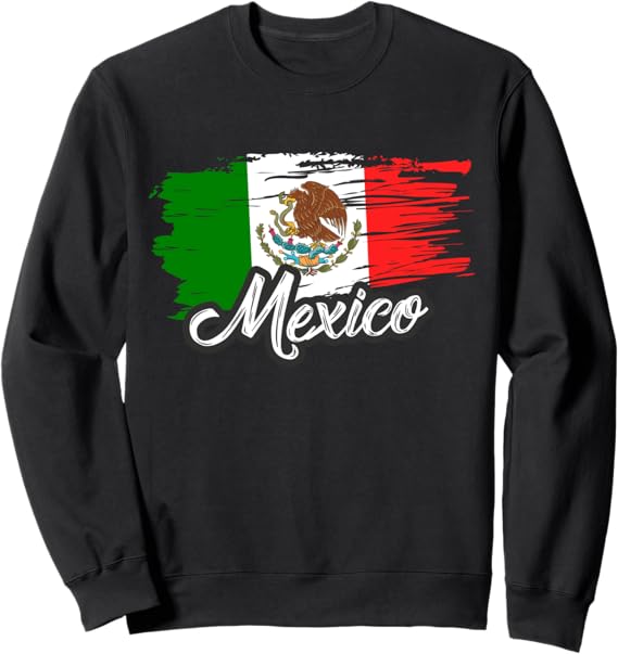 Retro Mexican Flag Sweatshirt | Vintage Bandera Mexicana Apparel