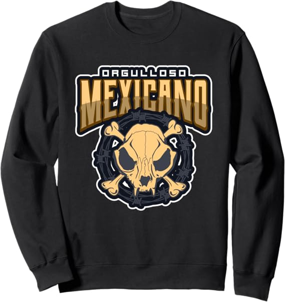 Orgulloso Mexicano Skull Sweatshirt – Mexican Chicano Style Hoodie