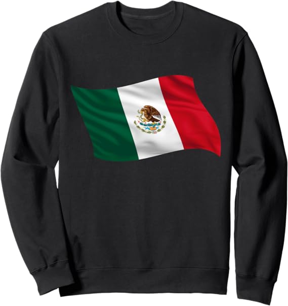 Mexico Bandera Camiseta Sweatshirt | Mexican Flag Design Hoodie