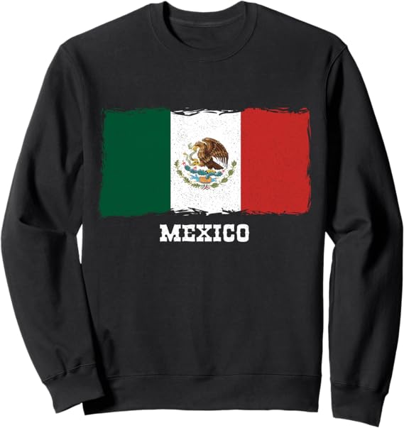 Vintage Mexico Flag Sweatshirt | Retro Bandera Mexicana Apparel