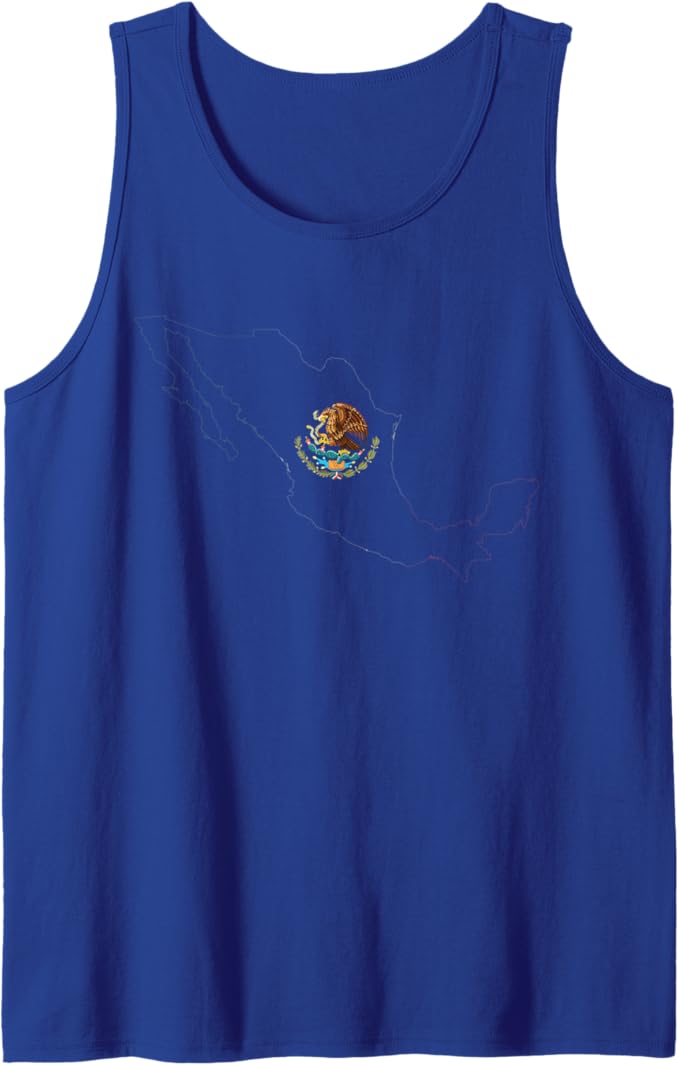 Mexican Flag, Coat of Arms, and Map Men Tank Top