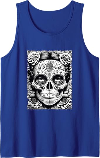Mexico Holiday Catrina Calaveras Skull Dia De Los Muertos Men Tank Top - Day of the Dead Apparel