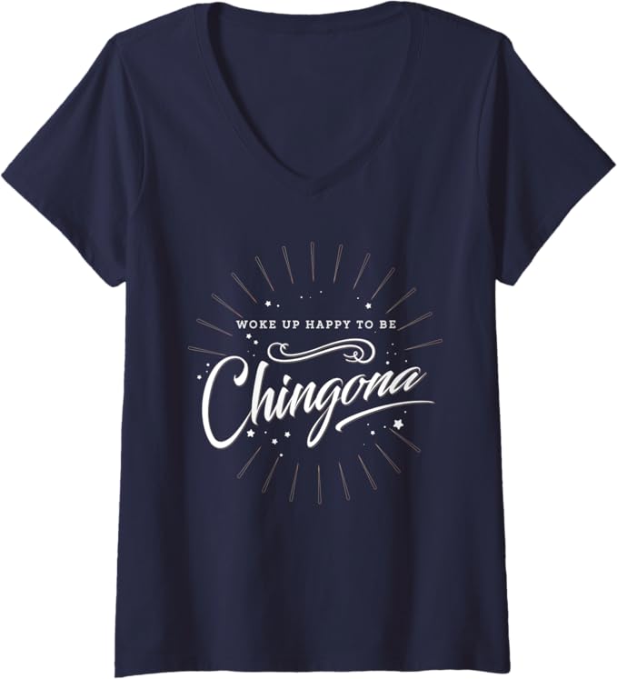 Chingona Mujer V-Neck Women T-Shirt  – Mexican Pride & Empowerment Shirt