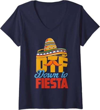 Women's Cinco de Mayo Fiesta V-Neck T-Shirt – Mexican Party Shirt