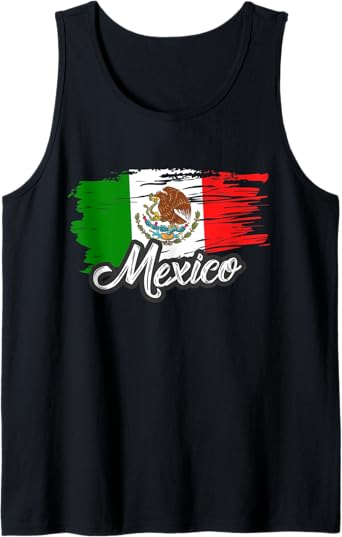Vintage Retro Mexican Flag Men Tank Top - Bandera Mexicana Apparel