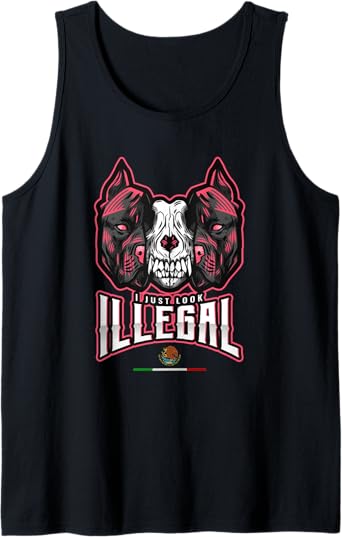 Chicano Men Tank Top with Creepy Mexican Dog Skull Design – Bold & Unique