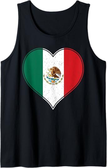 Corazon Mexicano Men Tank Top - Mexico Flag T-Shirt - Mexican Flag Apparel