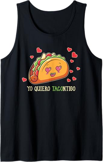 Yo Quiero Tacontigo Funny Taco Latina Mexicana Men's Tank Top