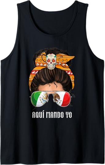 Aquí Mando Yo Mexican Flag Tank Top for Men – Bandera Mexicana Top