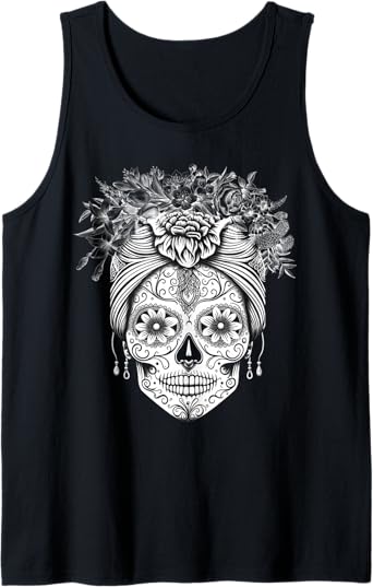 Dia De Los Muertos Mexican Calaveras De Azucar Men Tank Top