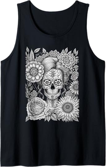 Calaveras Catrina Men Tank Top - Creepy Mexican Day of the Dead Shirt