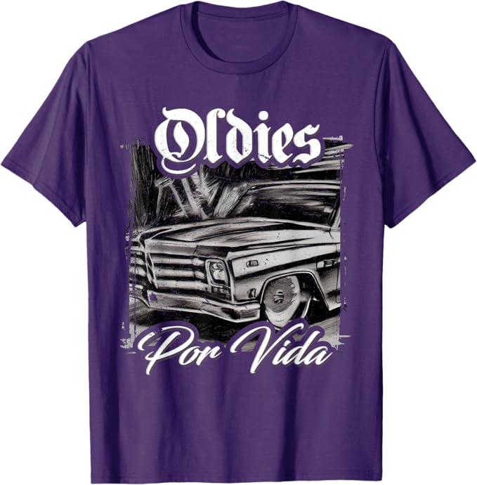 Oldies Por Vida Vintage Car Lowrider - Mexican Chicano Men T-Shirt