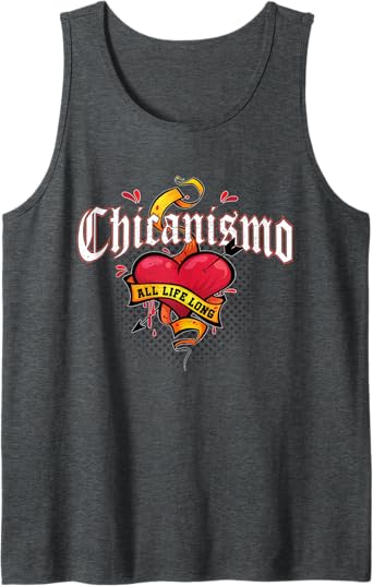 Chicanismo All Life Long Retro Mexican Chicano Heart Men Tank Top – Bold and Stylish Apparel