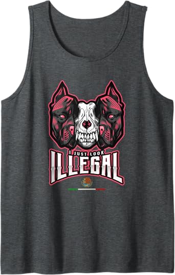 Chicano Men Tank Top with Creepy Mexican Dog Skull Design – Bold & Unique