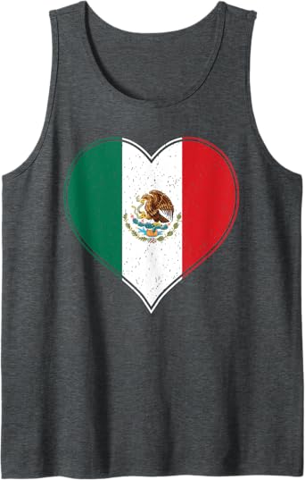 Corazon Mexicano Men Tank Top - Mexico Flag T-Shirt - Mexican Flag Apparel