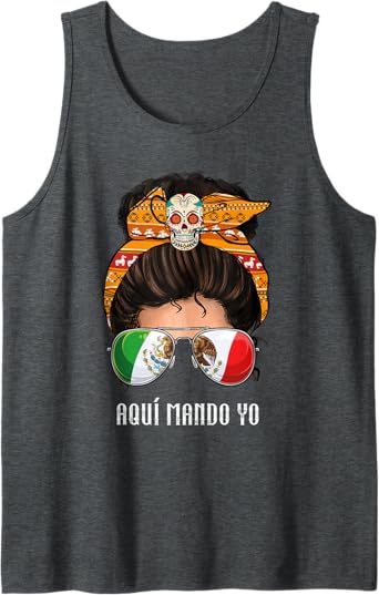Aquí Mando Yo Mexican Flag Tank Top for Men – Bandera Mexicana Top