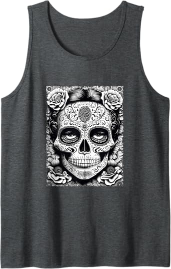 Mexico Holiday Catrina Calaveras Skull Dia De Los Muertos Men Tank Top - Day of the Dead Apparel