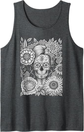 Calaveras Catrina Men Tank Top - Creepy Mexican Day of the Dead Shirt