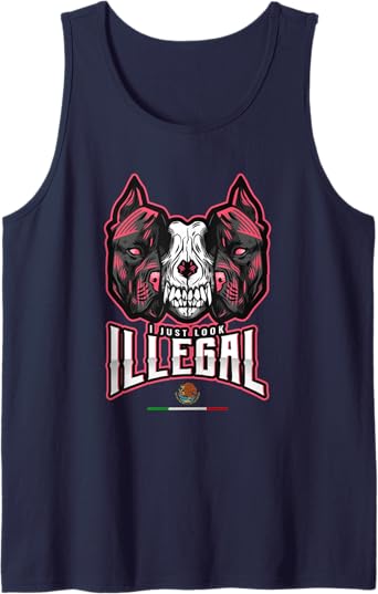 Chicano Men Tank Top with Creepy Mexican Dog Skull Design – Bold & Unique