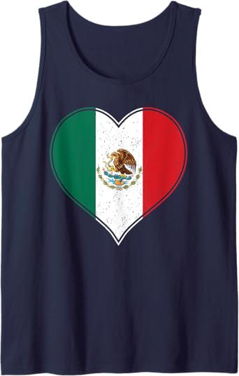 Corazon Mexicano Men Tank Top - Mexico Flag T-Shirt - Mexican Flag Apparel