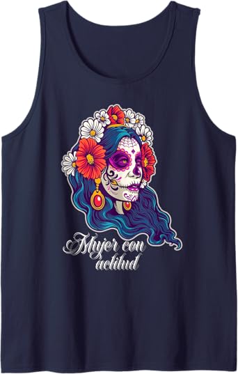 Mexican Sugar Skull Tank Top for Men | Mujer con Actitud Apparel