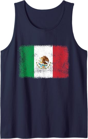 Retro Mexico Flag Tank Top – Mexican Bandera Pride Camiseta for Men and Women